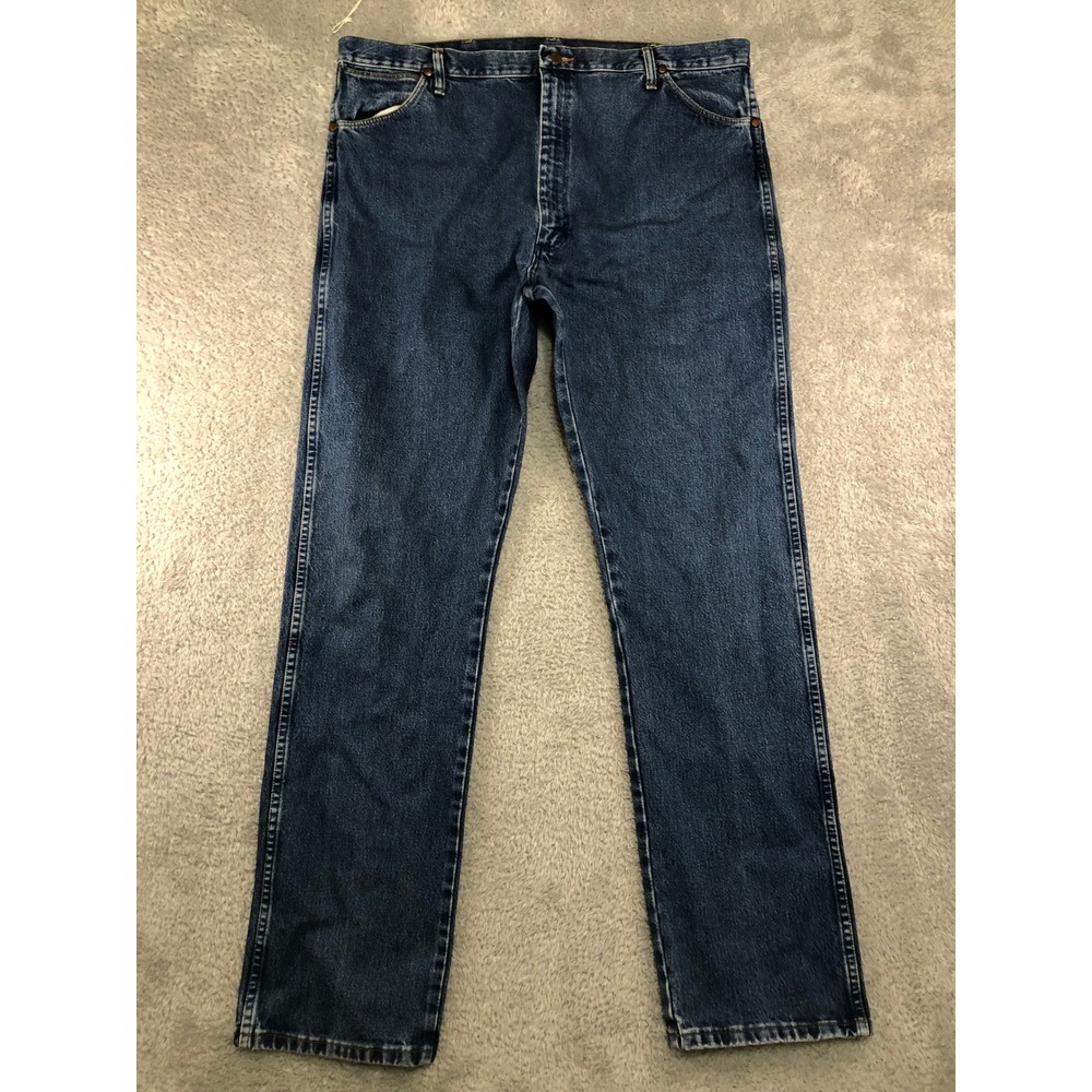 Wrangler Jeans Men 42x35 (Tag 42x34) Blue Cowboy Cut Original Fit 13MWZ Denim